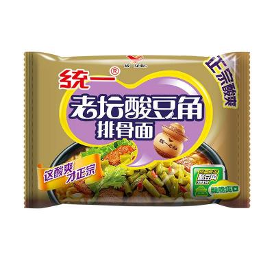 统一老坛酸豆角排骨袋面110g